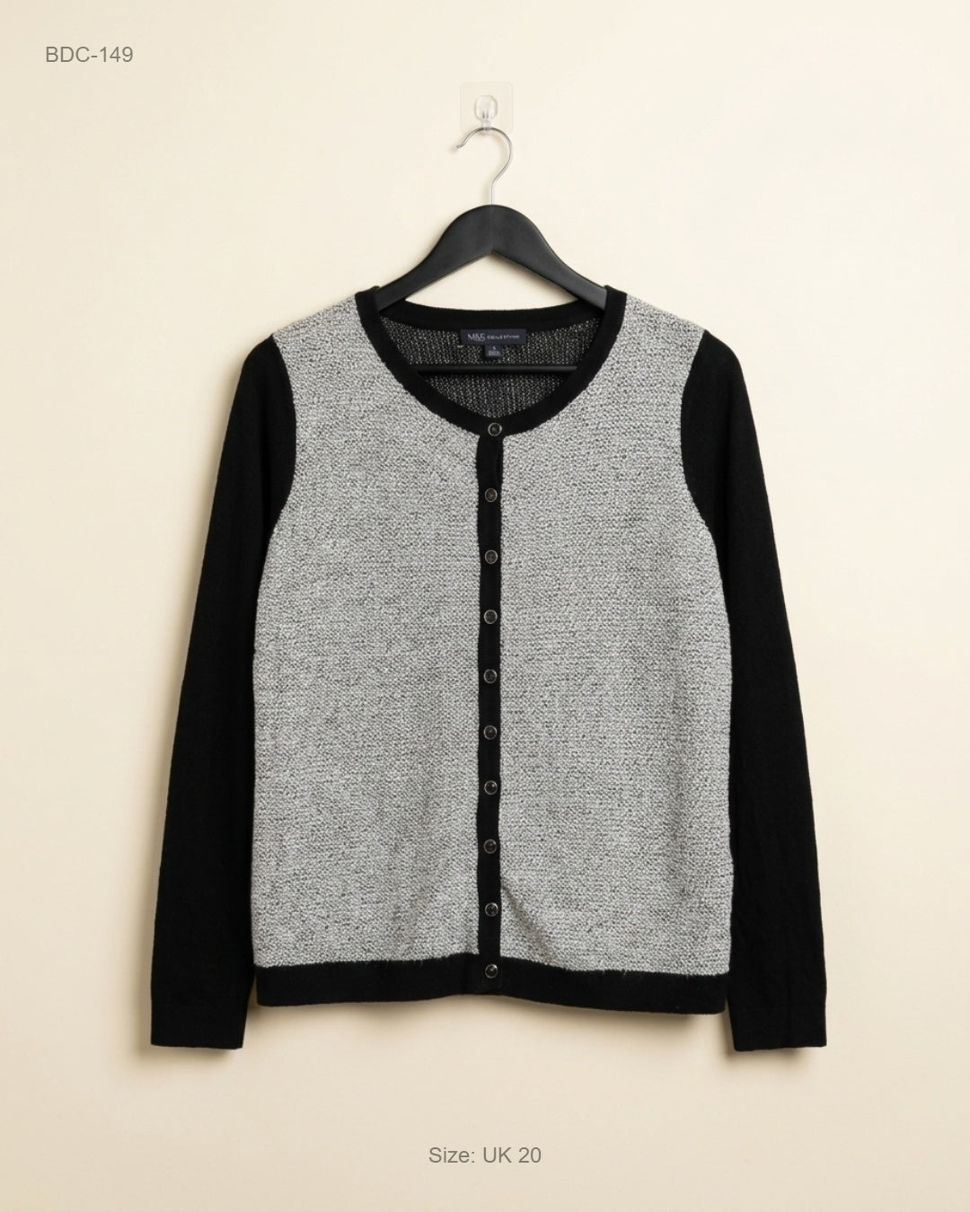 UK Imported secondhand Button Down Cardigans - M&S Collection brand, Multi Acrylic, Premium condition, for Women - Online Thrift Store Peshawar Pakistan