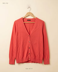 M&CO (BDC-152) Orange Button Down Cardigans