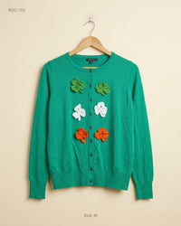 DUNNES (BDC-153) Green Button Down Cardigans