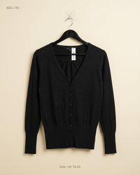 DUNNES (BDC-155) Black Button Down Cardigans