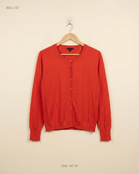 PAPAYA (BDC-157) Orange Button Down Cardigans