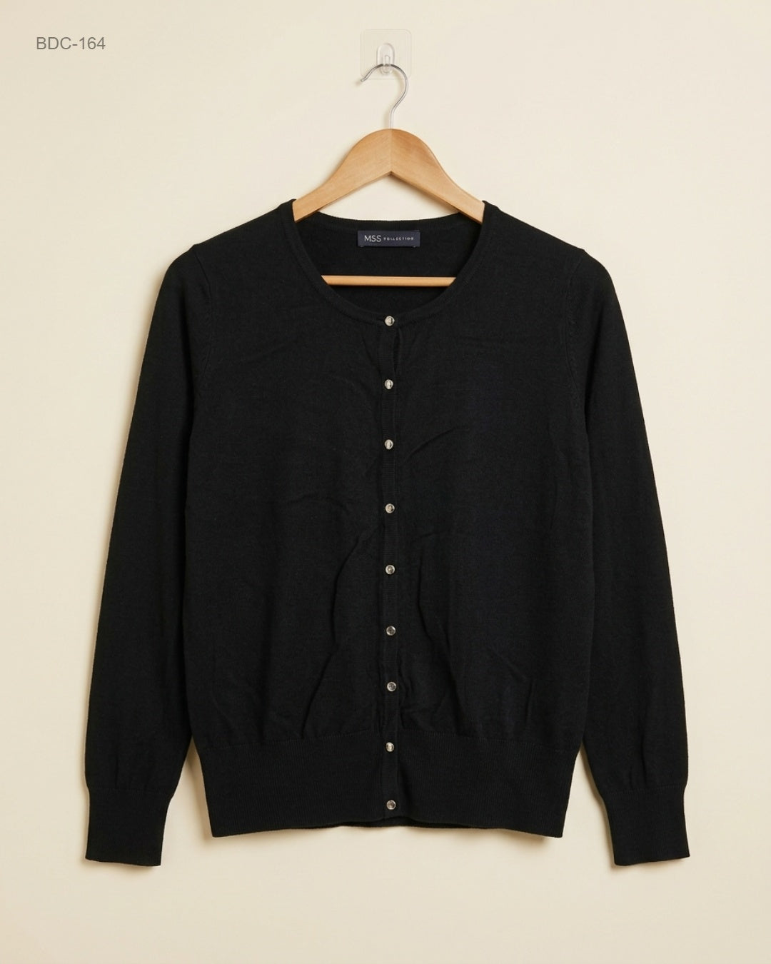 M&S COLLECTION (BDC-164) Black Button Down Cardigans