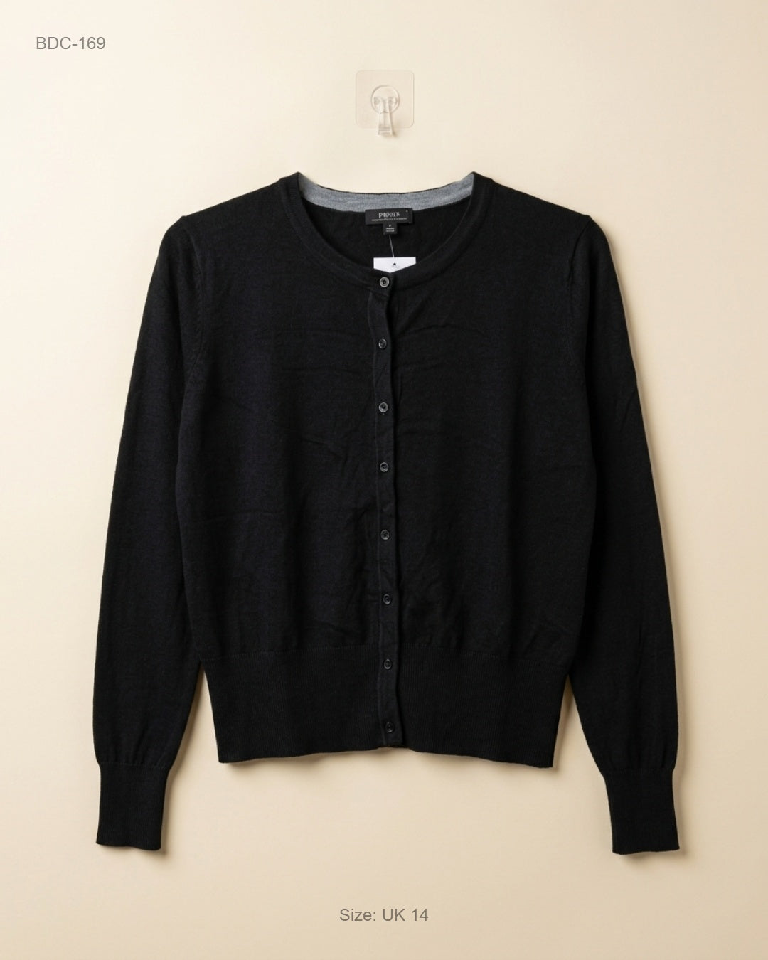 PAPAYA (BDC-169) Navy Blue Button Down Cardigans