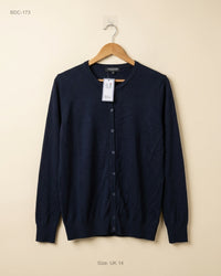 DEBANHAMS (BDC-173) Navy Blue Button Down Cardigans