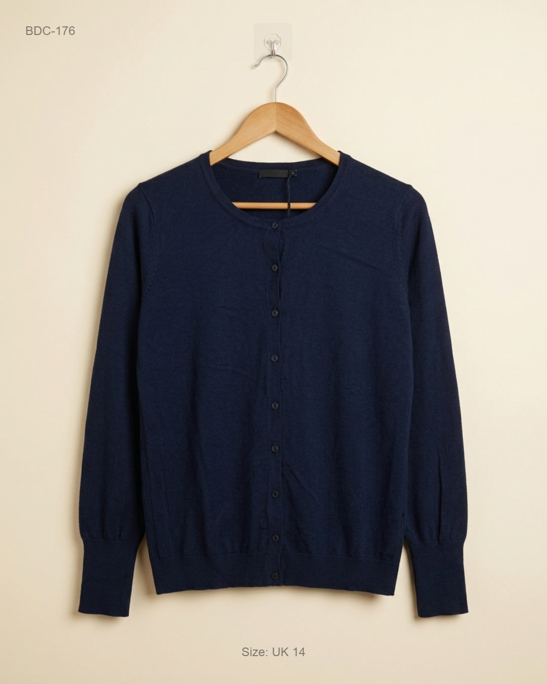 DUNNES (BDC-176) Navy Blue Button Down Cardigans