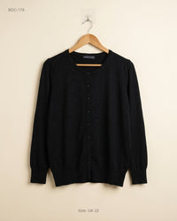 PRECIS - M&S (BDC-178) Black Button Down Cardigans