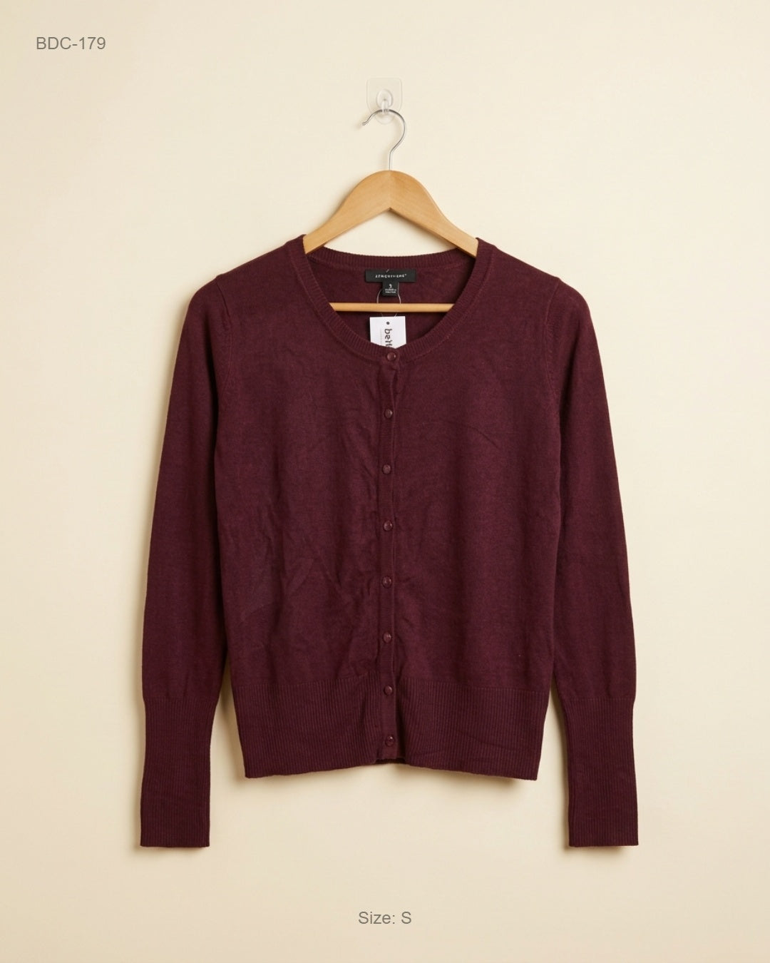 UK Imported secondhand Button Down Cardigans - Atmosphere brand, Burgundy Viscose, Premium condition, for Women - Online Thrift Store Lahore Pakistan