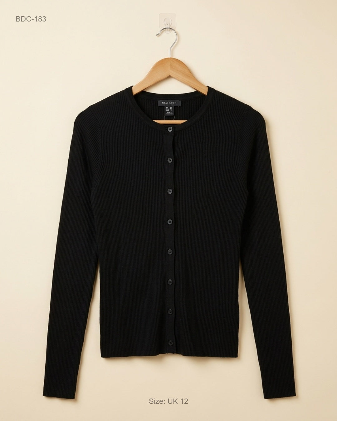 NEW LOOK (BDC-183) Black Button Down Cardigans