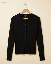 NEW LOOK (BDC-183) Black Button Down Cardigans