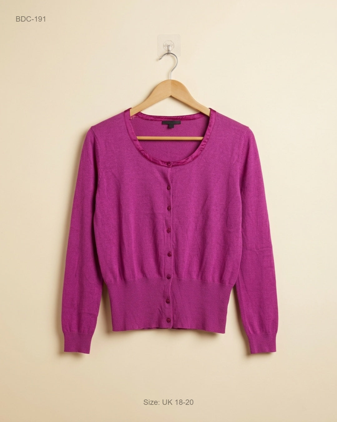 Shop Premium Button Down Cardigans by DUNNES STORES | Preloved Branded Clothes | Light Purple Viscose | Women | OTS Thrift Store Karachi Pakistan