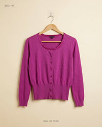 DUNNES STORES (BDC-191) Light Purple Button Down Cardigans