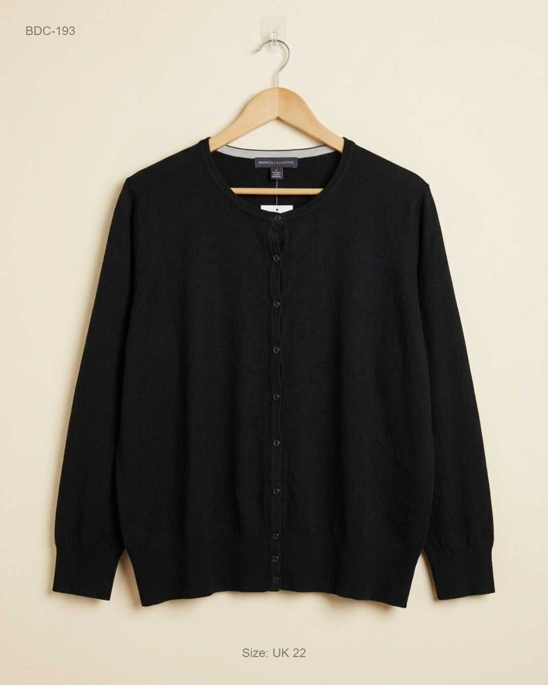 Button Down Cardigans | M&S Collection | Preloved Branded | Black Viscose | Premium | OTS Thrift Store Islamabad Pakistan