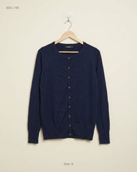 DUNNES (BDC-198) Navy Blue Button Down Cardigans