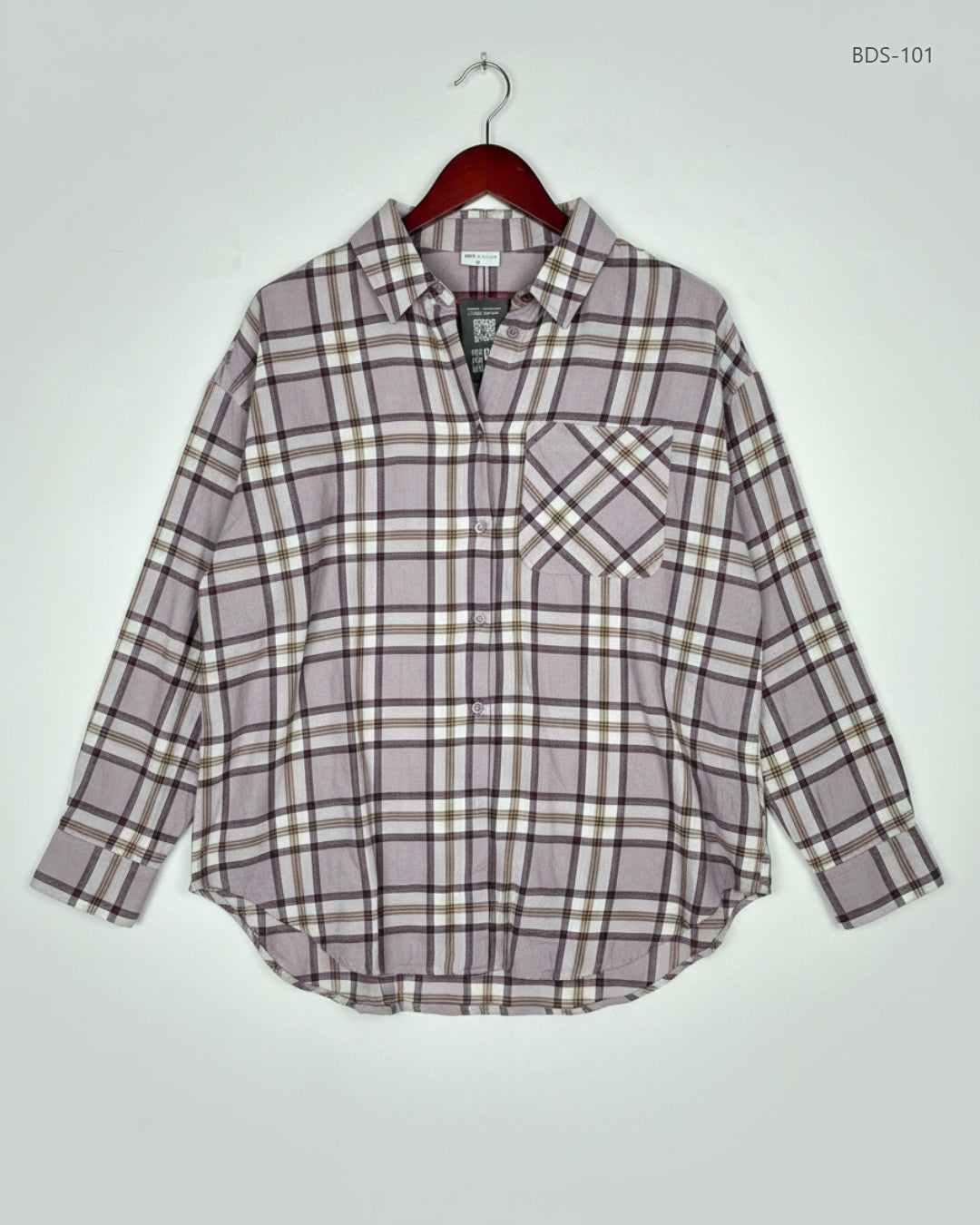 BIZIEN Wine Red Women's Button Down Shirt (BDS-101)