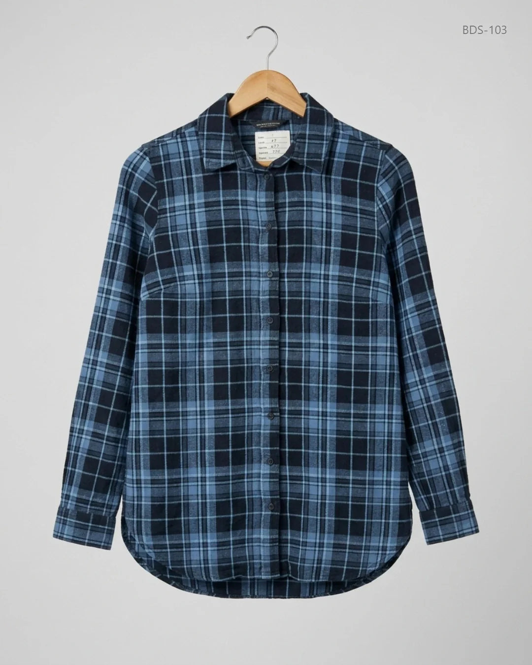NEW LOOK (BDS-103) Blue & Black Button Down Shirt