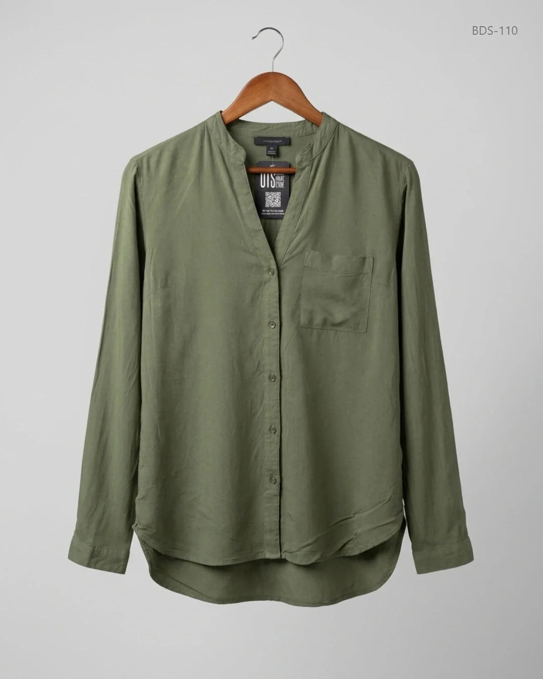 ATMOSPHERE (BDS-110) Olive Green Button Down Shirt