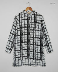 CAMEA ROSE (BDS-111) Black & White Button Down Shirt