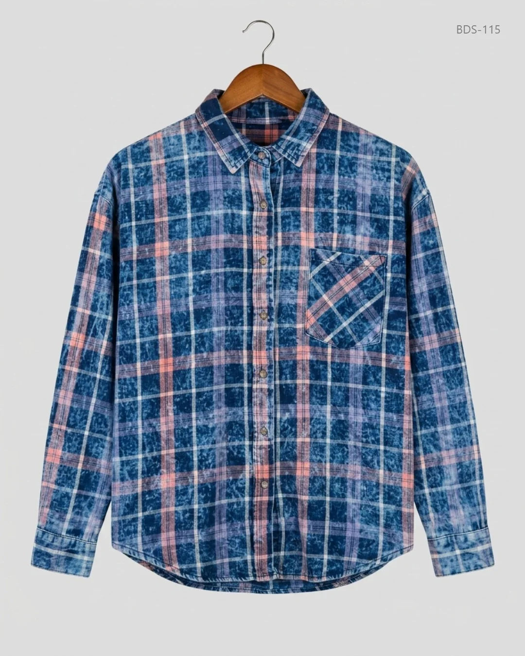 DENIM CO (BDS-115) Blue Button Down Shirt