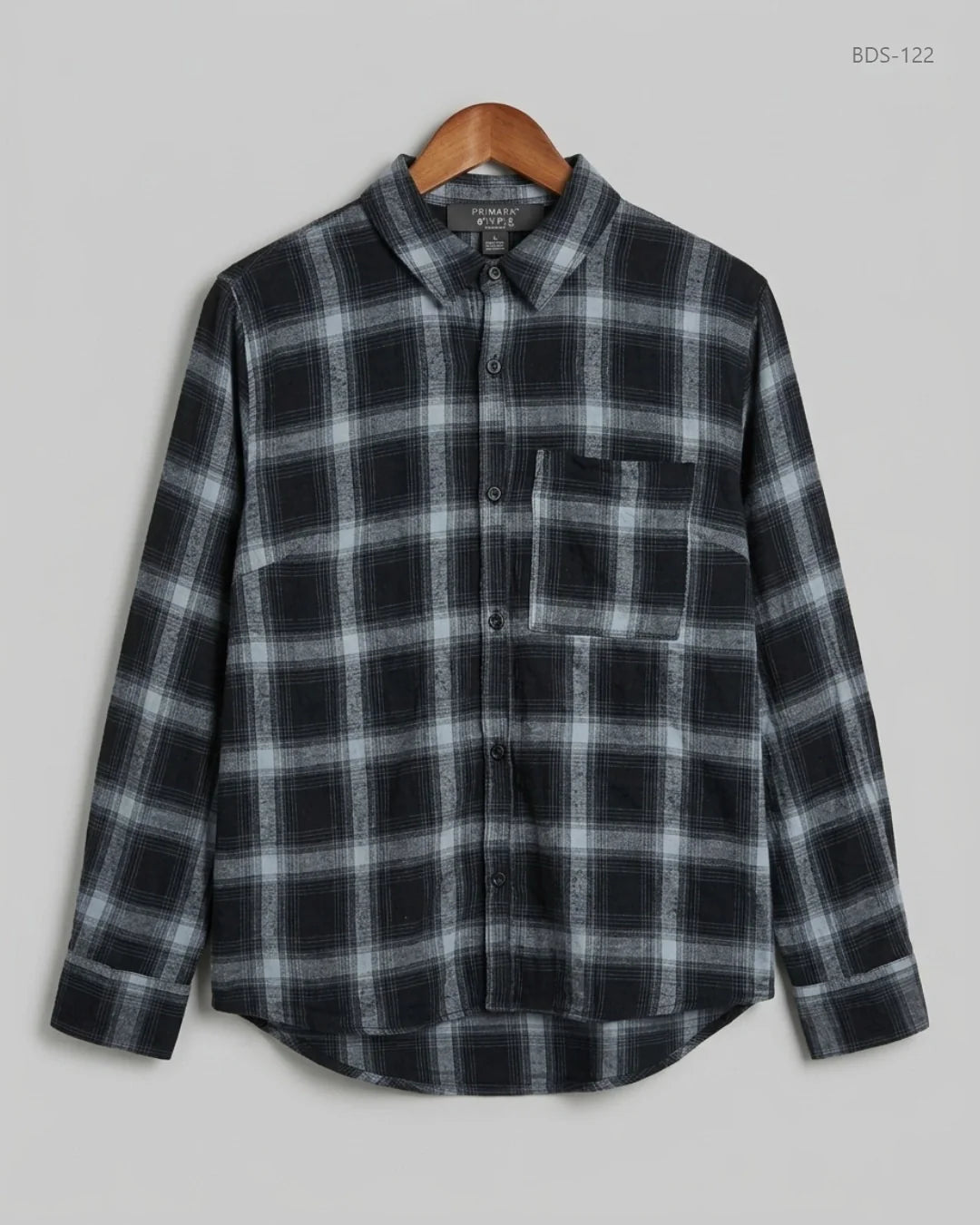 Secondhand Branded Button Down Shirt by Primark, Black & White Viscose fabric, Premium condition, for Womens - Online Thrift Shop Karachi Pakistan
