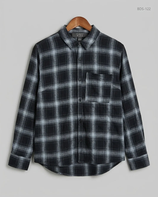 Secondhand Branded Button Down Shirt by Primark, Black & White Viscose fabric, Premium condition, for Womens - Online Thrift Shop Karachi Pakistan
