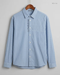 BRENN (BDS-124) Blue Button Down Shirt