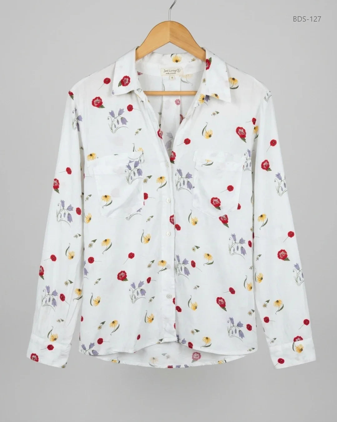 CUT LABEL (BDS-127) White Button Down Shirt