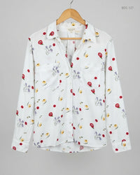 CUT LABEL (BDS-127) White Button Down Shirt