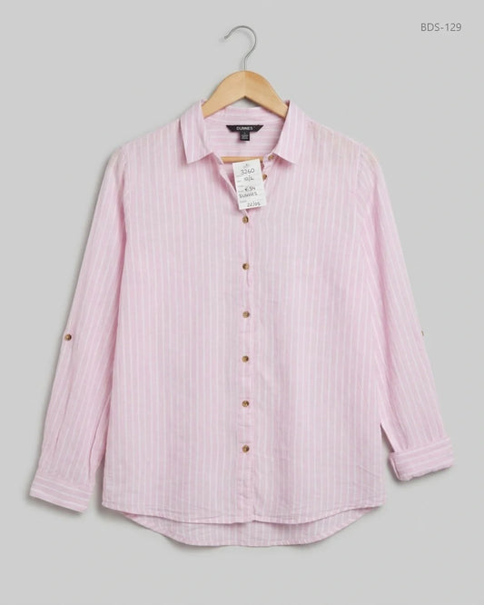 Button Down Shirt | DUNNES | Preloved Branded | Pink Cotton | Premium | OTS Thrift Store Peshawar Pakistan