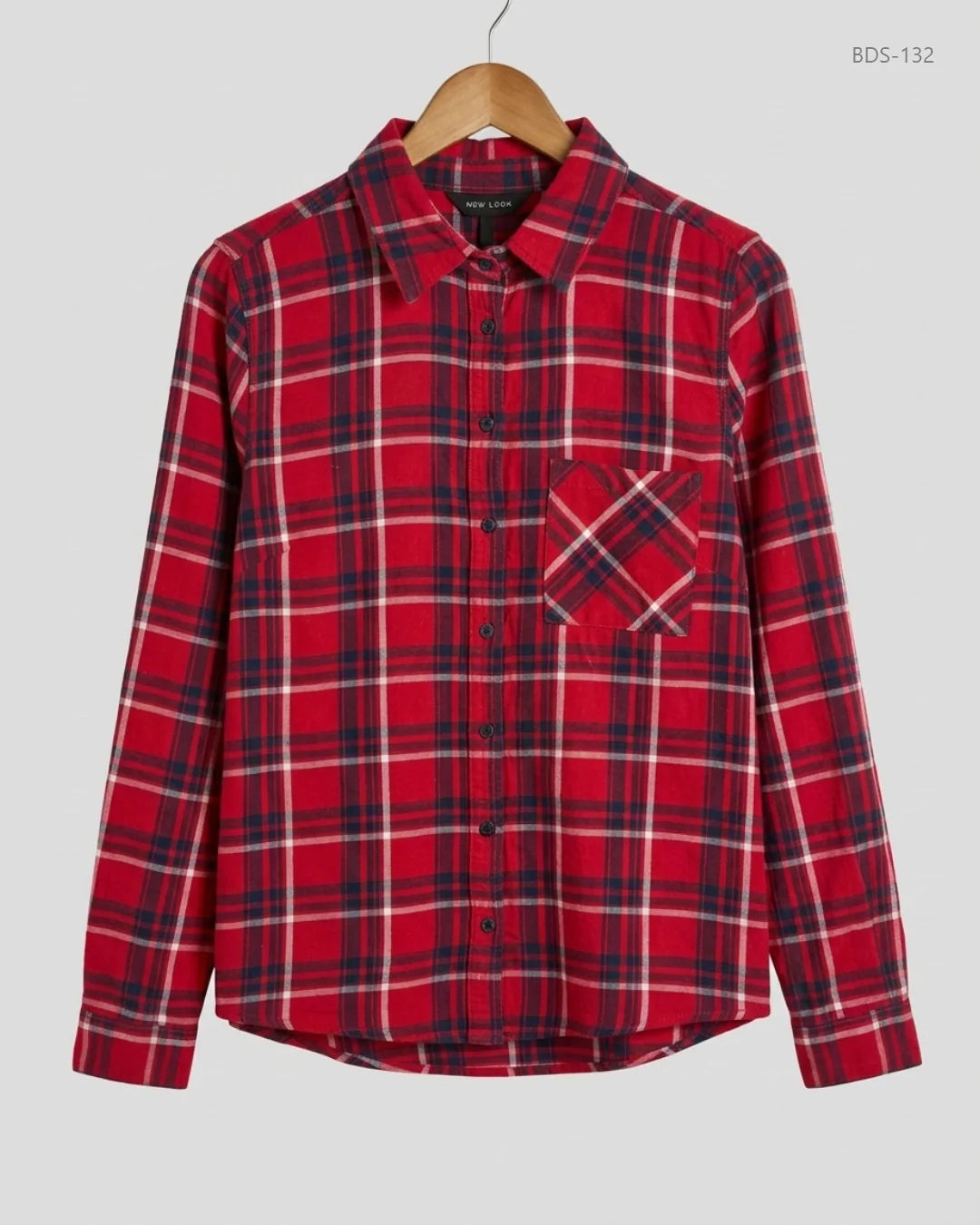 NEW LOOK (BDS-132) Red Button Down Shirt