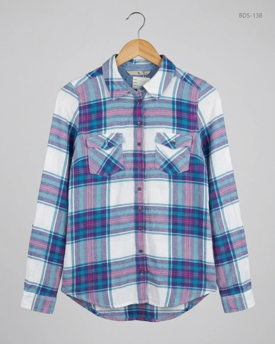 Preloved Premium Button Down Shirt by TU, Multi Viscose for Womens - OTS Thrift Shop Peshawar Pakistan