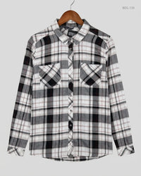 MARKS & SPENCER (BDS-139) Black & White Button Down Shirt