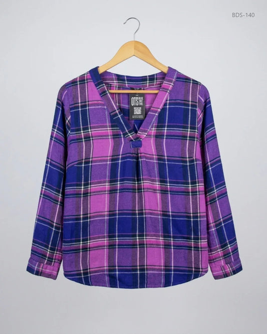 Premium Condition Button Down Shirt | Preloved M&Co | Purple Viscose | Thrift Shop for Womens Islamabad Pakistan | OTS