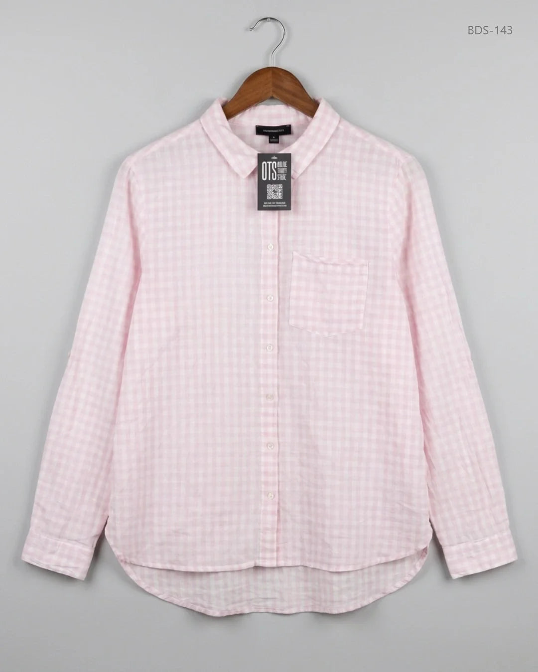 Premium Condition Button Down Shirt | Preloved Atmosphere | Pink Cotton | Thrift Shop for Womens Islamabad Pakistan | OTS