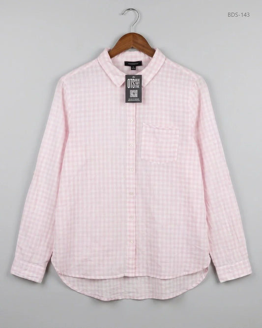 Premium Condition Button Down Shirt | Preloved Atmosphere | Pink Cotton | Thrift Shop for Womens Islamabad Pakistan | OTS