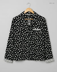 BELLE VERE (BDS-145) Black Button Down Shirt