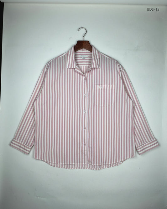 UK Imported secondhand Button Down Shirt - Unknow brand, Pink Cotton, Premium condition, for Women - Online Thrift Store Peshawar Pakistan