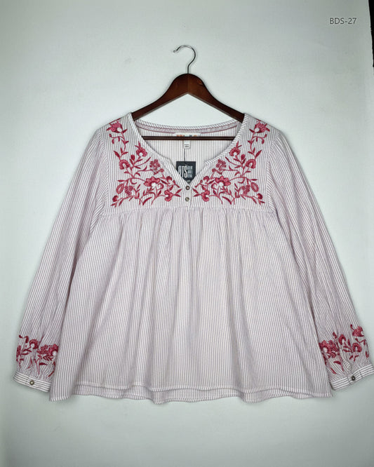 Premium Condition Button Down Shirt | Preloved mantarcuy | Pink Cotton | Thrift Shop for Women Peshawar Pakistan | OTS