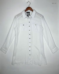 ATMOSPHERE White Women's Button Down Shirt (BDS-29)