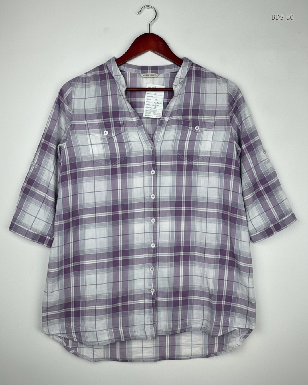 MARKS & SPENCER Purple Women's Button Down Shirt (BDS-30)