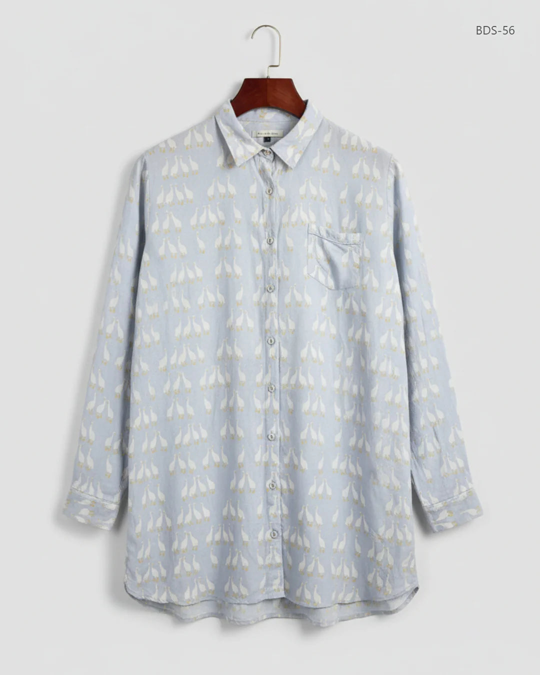 Shop Premium Button Down Shirt by Maison de nimes | Preloved Branded Clothes | Lilac Cotton | Women | OTS Thrift Store Karachi Pakistan
