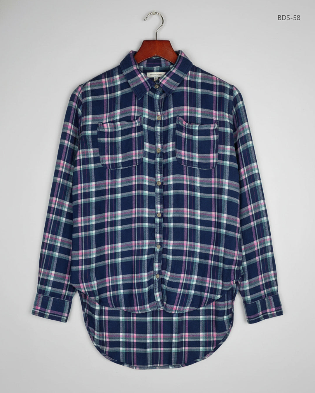 ABERCROMBIE & FITCH Blue Women's Button Down Shirt (BDS-58)