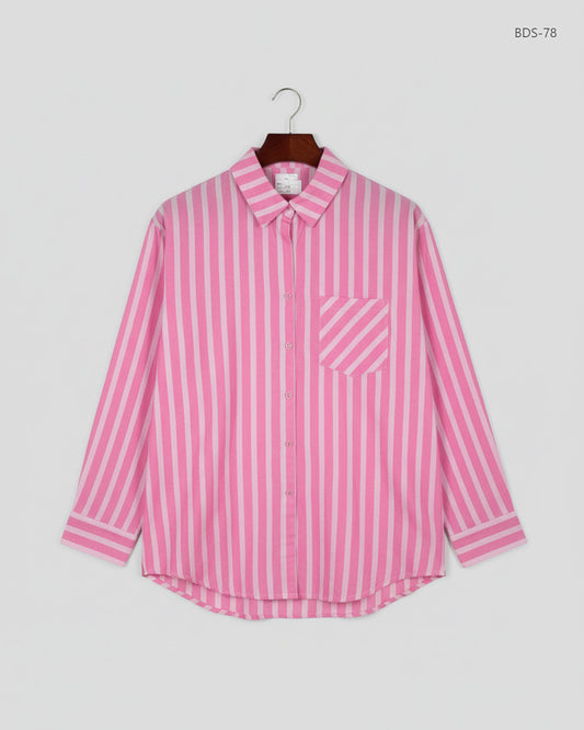 Button Down Shirt | dream | Preloved Branded | Pink Cotton | Premium | OTS Thrift Store Karachi Pakistan