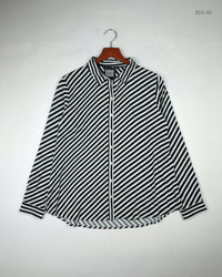 STREET ONE Black & White Women's Button Down Shirt (BDS-80)