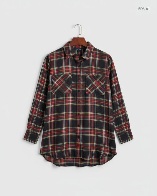 Shop Premium Button Down Shirt by New Look | Preloved Branded Clothes | Multi Cotton | Women | OTS Thrift Store Islamabad Pakistan