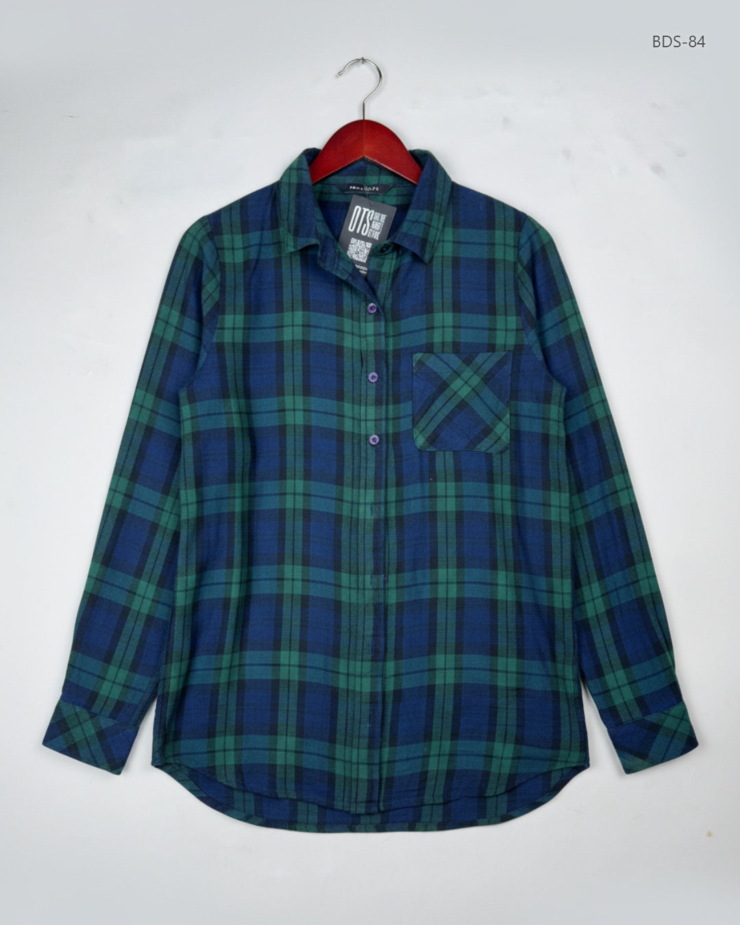 PEACOCKS Dark Green Women's Button Down Shirt (BDS-84)