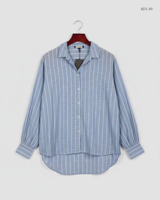 Premium Condition Button Down Shirt | Preloved Primark | Blue Cotton | Thrift Shop for Women Islamabad Pakistan | OTS