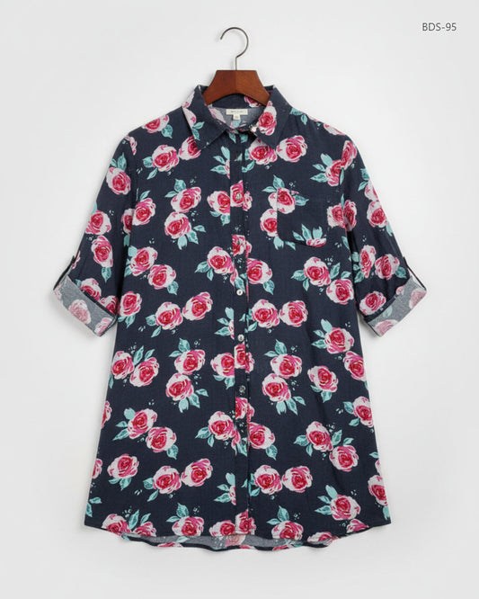 Shop Premium Button Down Shirt by LOVE TO LOUNGE | Preloved Branded Clothes | Gray Polyester | Women | OTS Thrift Store Karachi Pakistan