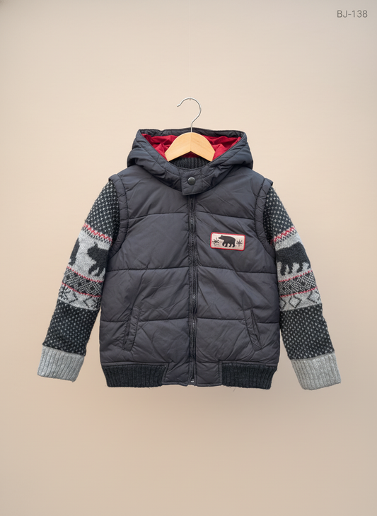 Grey Winter Boys Jackets by pusblu (BJ-138)