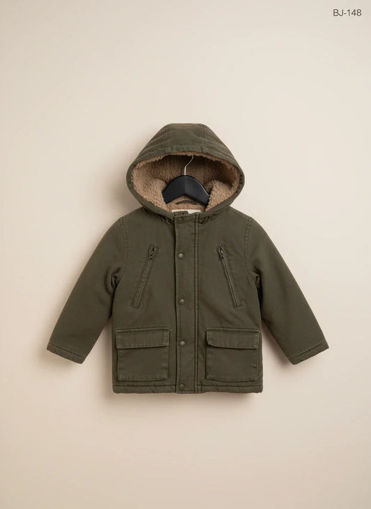 Secondhand Branded Winter Boys Jackets by Little Kids, Green Polyester fabric, Premium condition, for Boys - Online Thrift Shop Islamabad Pakistan
