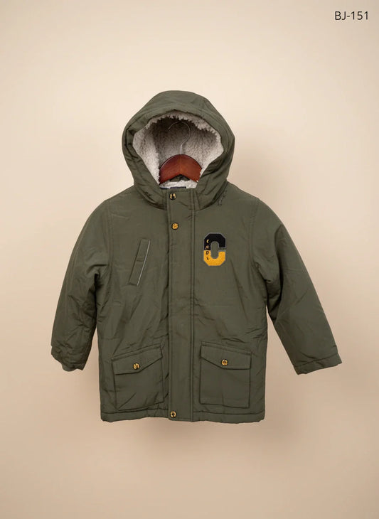 UK Imported secondhand Winter Boys Jackets - Kiki & Koko brand, Green Polyester, Good condition, for Boys - Online Thrift Store Peshawar Pakistan